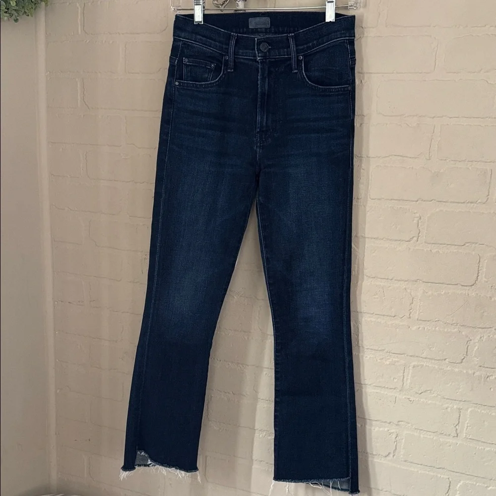 MOTHER Denim jeans the insider crop step gray movin on up stretch blue - Picture 2 of 10